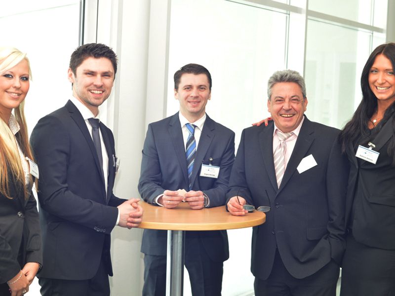 v.l. Regina Martens (Rombus Vertrieb), Eugen Garreis (Rombus Hotline), Eugen Herzog (Ltg. Technik), Manfred Wölfinger (ITFS), Kathrin Röhren (Rombus Einkauf) (Rombus)