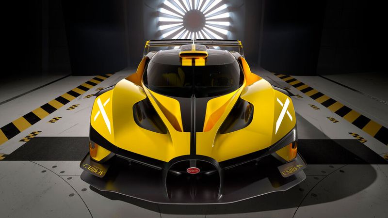 Aus dem Stand soll das nicht einmal einen Meter hohe Geschoss in 2,17 Sekunden auf 100 Kilometer pro Stunde (km/h) beschleunigen.  Bei Vollgas soll das Limit erst bei mehr als 500 km/h erreicht sein. (Bild: Bugatti)