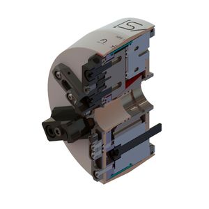 Die neuartige Backenschnittstelle, die das Unternehmen speziell für die HPF-Serie entwickelt hat, soll eine besonders präzise Wechselwiederholgenauigkeit gewährleisten.