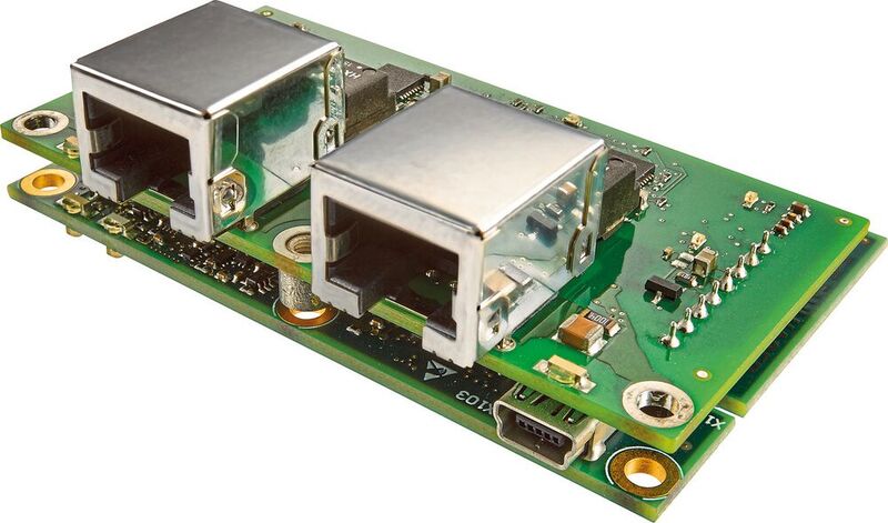 Bild 4:  Das Erweiterungsmodul MC 5004 P STO ET zum Anschluss des Motion Controllers über EtherCAT. Für CANopen-Anwendungen gibt es das MC 5004 P STO RS/CO. 