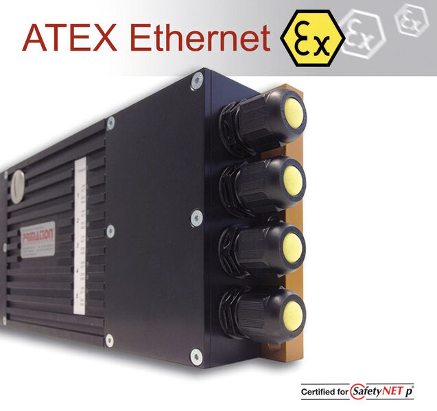 Die P-Ex 1005TX Switches eignen sich für Safetynet p Netzwerke in Gas Zone 1, Staub Zone 21 und Mining Zone M2. (Bild: Primation Systemtechnik)