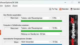 „AutoPowerOptionsOK“ hilft beim Energiesparen. (Bild: Thomas Joos)