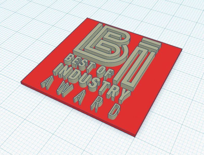 In Tinkercad hat Ikas die Vektor-Datei des Best of Industry-Logos in ein dreidimensionales Format umgewandelt. (Sascha Ikas)