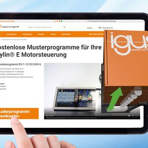 Kostenlose Bewegungs-Musterprogramme machen es möglich, Drylin-E-Motorsteuerungen von Igus in nur wenigen Minuten in Betrieb zu nehmen. (Bild:  Igus)