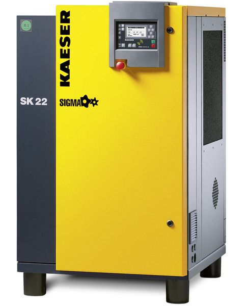 The new SK series rotary screw compressors from Kaeser not only provide you with more air for your money: Featuring the new „Sigma Control 2“ internal controller, these versatile units also provide a host of communication options. (Picture: Kaeser Kompressoren)