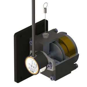Ein Seillängengeber wandelt die lineare Position eines Messseils in ein elektrisches Messsignal um: Mit MC1- Sensorvariante(Bild:  Novotechnik)