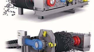 In einer neuen Broschüre veranschaulicht Ringspann den Einsatz seiner Schrumpfscheiben und Flanschkupplungen (rot), Rücklaufsperren (blau) und Bremssysteme (gelb) in der Bergbau-Technik.  (Bild: Bild: Ringspann)