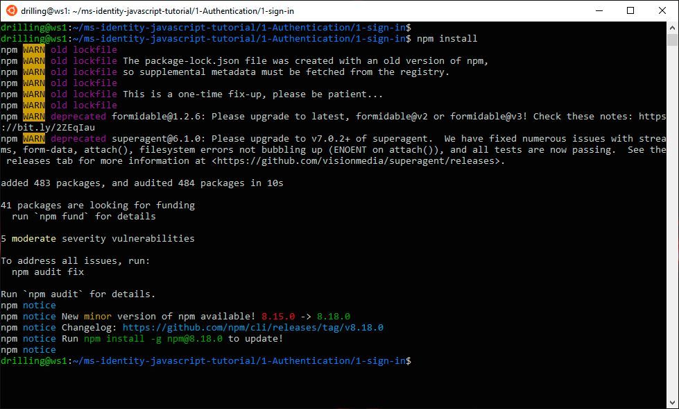Single Page App mit MSAL.jsAuthentifizierung