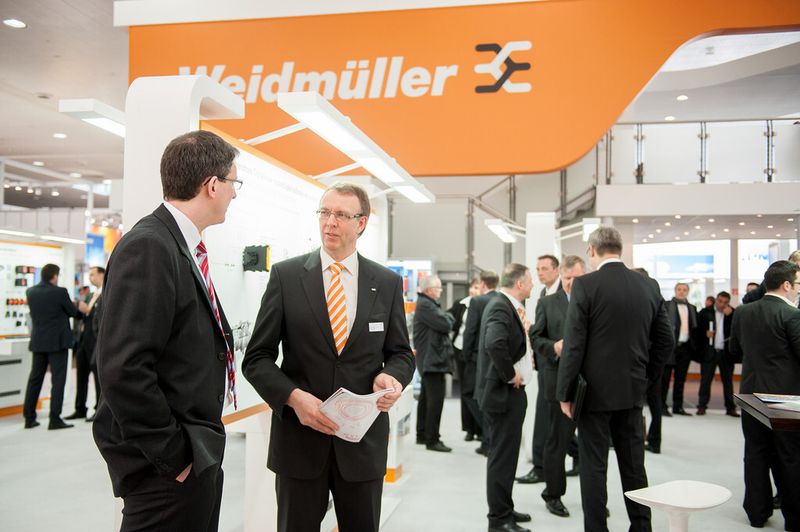 Messestand von Weidmüller auf der Hannover-Messe 2013. (Bild: Weidmüller)