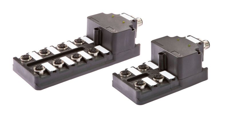 Ipf electronic stellt erstmals die Logikmodule VL610304 und VL610308 mit vier bzw. acht Sensoreingängen vor, die aufgrund der IO-Link-Schnittstelle frei parametrierbar sind. Außerdem können sich virtuelle Gruppen in einem einzigen Logikmodul einrichten lassen. SPS 2021: Halle 7A, Stand 400. (Bild: Ipf Electronic)