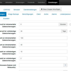 Anpassen der Einstellungen auf dem Server.(Bild:  Joos – Martin Raiber)