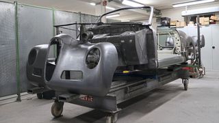 Die Cabriolet-Karosserie steht auf der Bodengruppe einer viertürigen Aprilia-Limousine. Nach ihrem Vorbild entstand das Serienmodell Aurelia B10 Cabriolet. (Bild: Diehl – VCG)