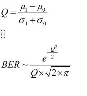 Formel 1: Berechnung des BER mit dem Q-Faktor.