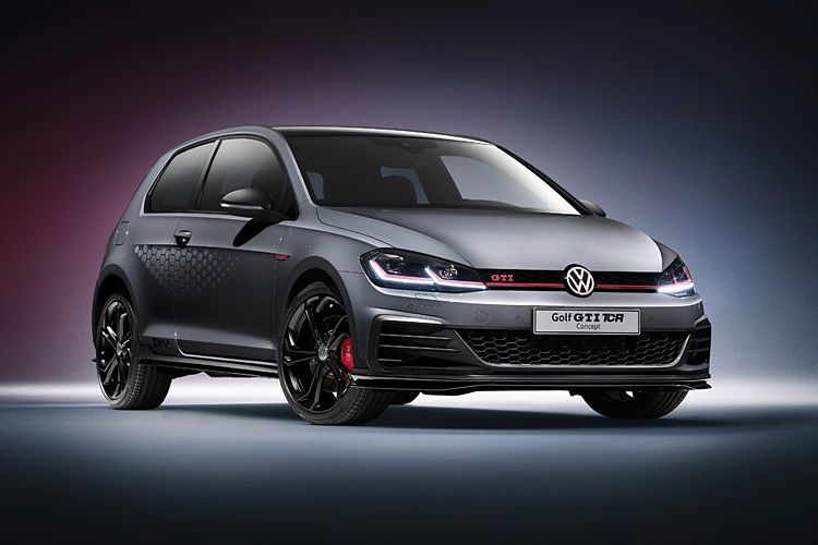 Die seriennahe Studie des Golf GTI TCR, gibt einen Ausblick auf eine besonders sportlich abgestimmte Sonderserie des Kompaktklassikers. (VW)