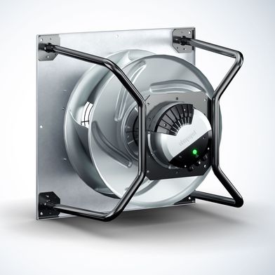 Zu sehen ist der Radialventilator Radipac der dritten Generation in Metallausführung.  (Bild: EBM-Papst)