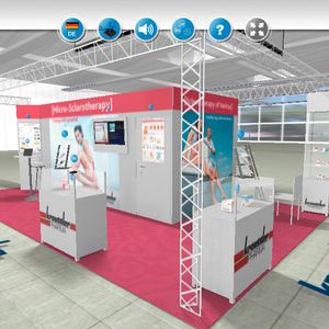 Mittels eines virtuellen Messestandes können Unternehmen sich im Netz präsentieren.