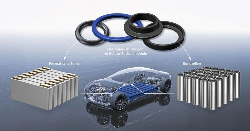 Platz 8: Acht Neuheiten aus dem Bereich Kunststoffe. Darunter auch Freudenberg, die mit einem optimierten Dichtungswerkstoff eine Alternative zu PFAS-haltigen Thermoplast- und FKM-Dichtungen für den Einsatz in der E-Mobilität bietet. (Bild: Freudenberg Sealing Technologies)
