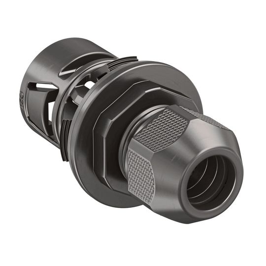 Flexaquick kombiniert eine von außen steckbare Schlauchverschraubung mit einer integrierten Kabelverschraubung.(Bild:  Flexa)