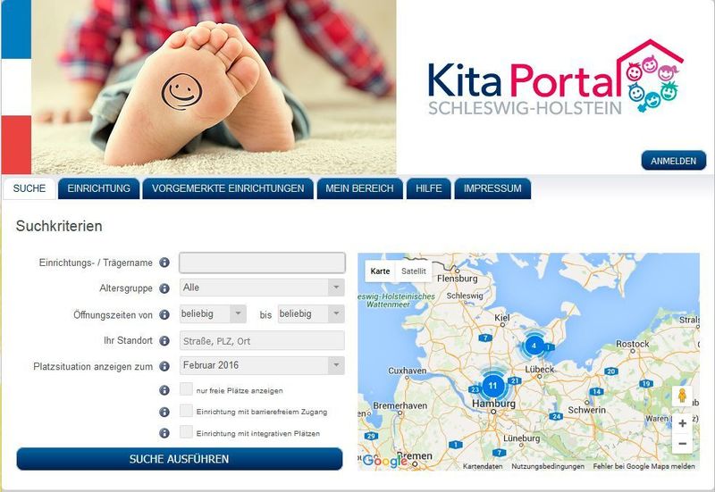 Das Kita-Portal (Bild: Sozialministerium Schleswig-Holstein)