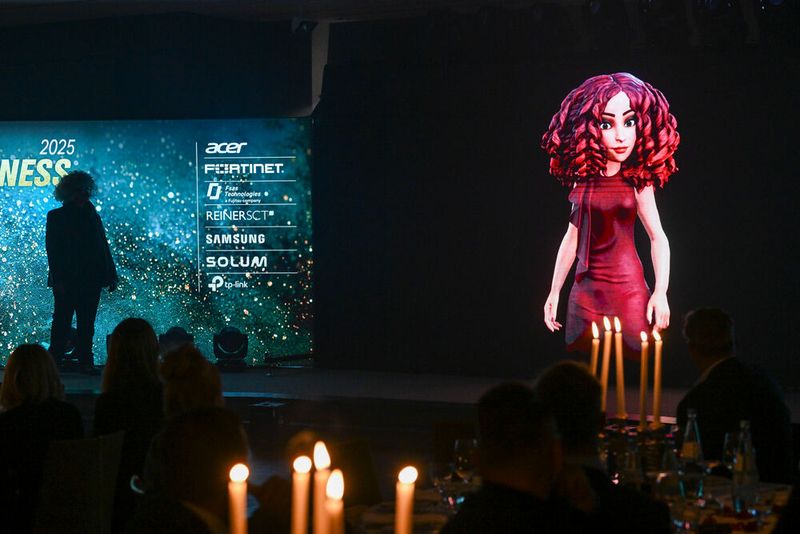 Die KI Besa begrüßte die Gäste. (Bild: Hannes Magerstädt)