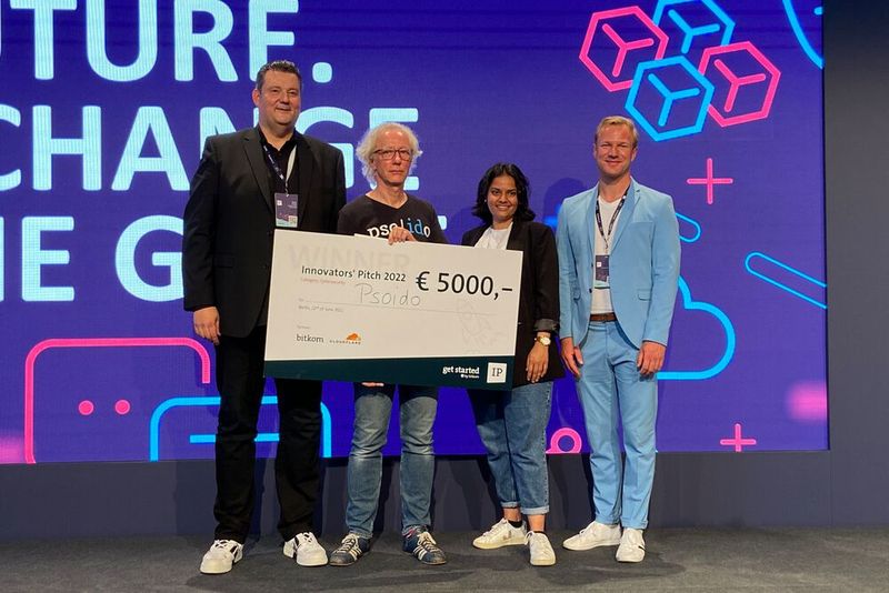 In der Kategorie Cybersecurity konnte Psoido den Innovators' Pitch für sich entscheiden.  (Bild: Bitkom Services)