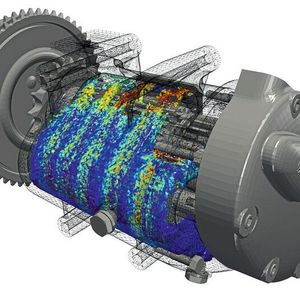Nano FluidX basiert auf der Smoothed Particle Hydrodynamics (SPH) Methode und ermöglicht die Vorhersage von Strömungen in Bauteilen mit komplexer Geometrie und bewegten Komponenten.