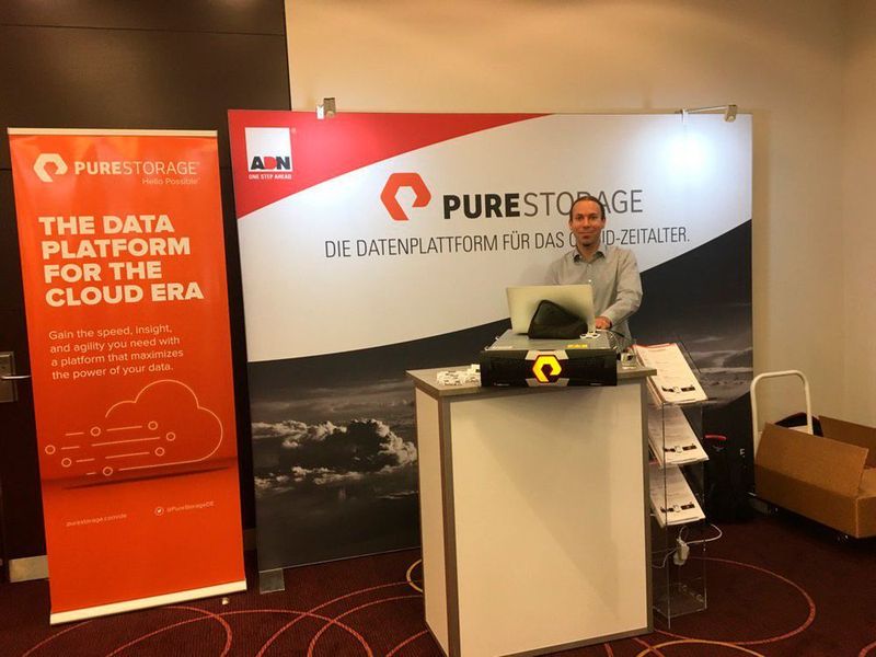 ADN war aber auch Ansprechpartner für Pure Storage: Selbsterneuernder Speicher stets auf dem neuesten technischen Stand. (ADN)