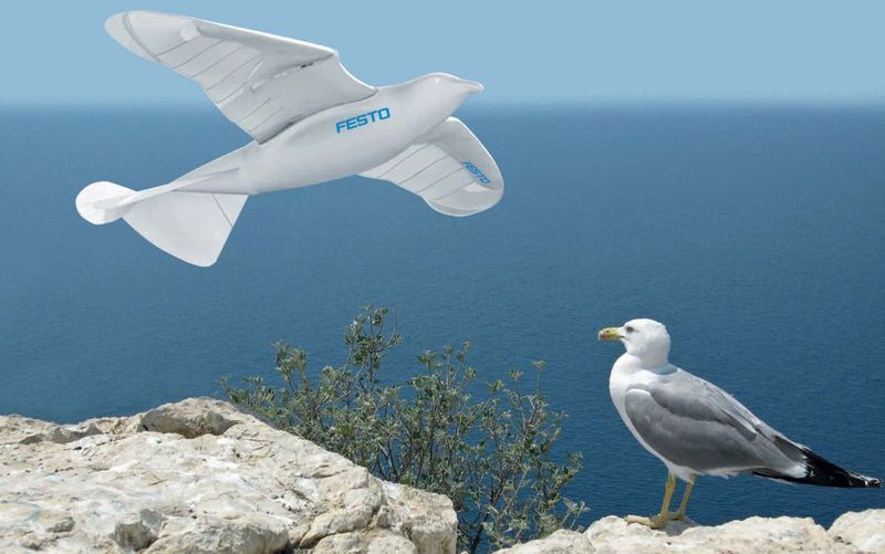 SmartBird: Festo stellt auf der Hannover Messe 2011 sein bionisches Flugmodell nach dem Vorbild der Silbermöwe vor (Bilder: Festo) (Archiv: Vogel Business Media)