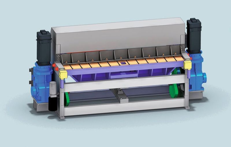 Bild 2: Die neu entwickelte Bi-Servo-Schere realisiert kurze Zykluszeiten bei harmonischen, mechanikschonenden Bewegungen.  Bild: Siemens (Archiv: Vogel Business Media)