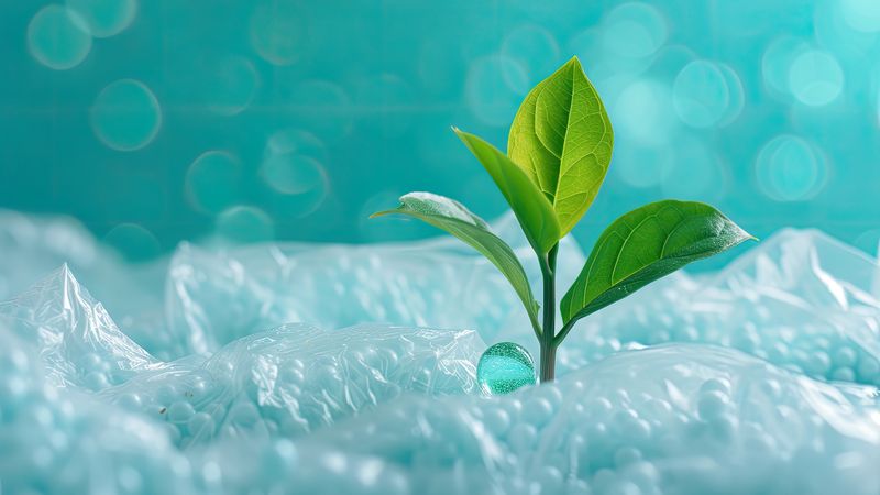 Biokunststoffe wie Polylactide (PLA) weisen im Vergleich zu konventionellen erdölbasierten Polymeren einen geringeren CO2-Fußabdruck auf und können somit zur Defossilisierung der Kunststoffbranche beitragen.(Bild:  © LimeSky – stock.adobe.com)