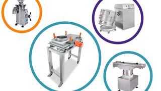 Das Produktsortiment von Fuchs mit einigen Neuheiten: Siftomat, Contromat, Mixomat und Granomat (Bild: Fuchs Maschinen)