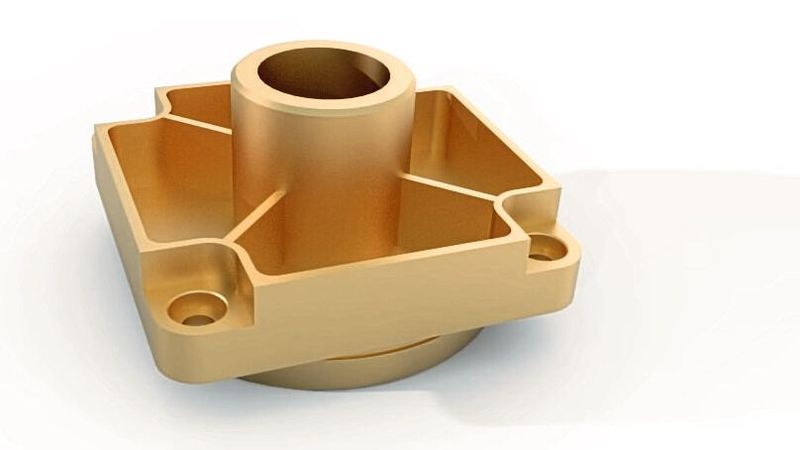 In ihrem Praxis-Training spielen die Referenten anhand mehrer Beispiele (hier abgebildet: Frontplatte)  die typischen Fragestellungen im CAD-System durch. Im dargestellten Zustand ist das Bauteil noch nicht für die additiven Verfahren optimiert.(Bild:  3D-Metall-Theobald)