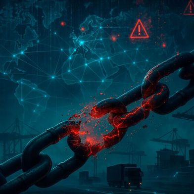 Die Lieferkette hat oft schwache Glieder und ist deshalb ein beliebtes Ziel für Cyberangriffe. Das trifft auch auf die Software-Lieferkette zu. (Bild: KI-generiert)