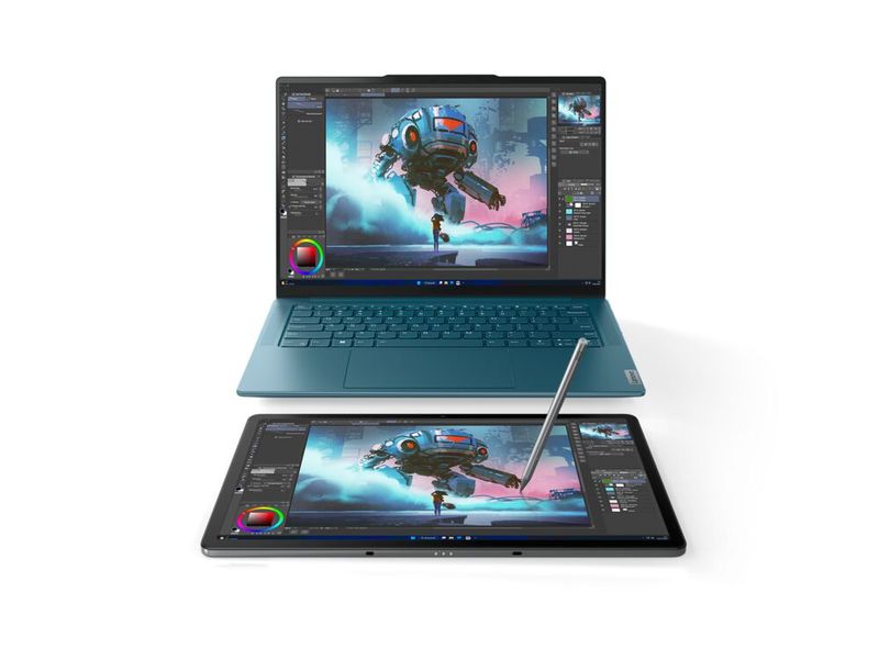 Dabei werden sogar Stifteingaben auf dem Tablet erkannt und auf den Windows-Rechner übertragen. (Bild: Lenovo)