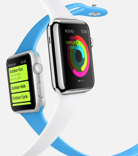 Die Apple Watch misst alle Bewegungen und will auch Motivator für einen gesünderen Lebensstil sein. (Bild: Screenshot/www.apple.com/de)