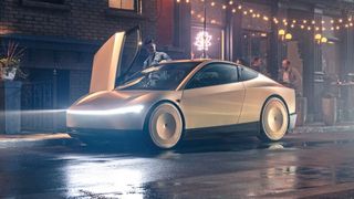 Tesla will die Produktion seines Robotaxi-Fahrzeugs „Cybercab“ im kommenden Jahr beginnen. (Bild: Tesla Motors)