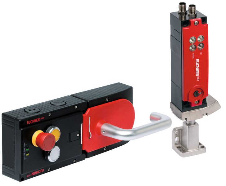 Moderne Lösungen für Zuhaltungen, wie die Multifunctional Gate Box MGB (LINKS) oder der CET von Euchner,  stellen bereits ein vollständiges Subsystem nach EN ISO 13849-1 dar, da die Auswertung der sicherheitstechnischen Signale bereits im Gerät integriert ist. (Euchner)