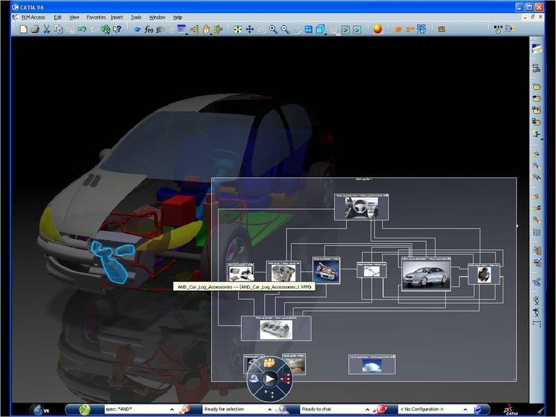 Die visuelle Unterstützung des Entwurfsprozesses und die Hinterlegung umfassender Informationen über Teile oder Geräte vereinfachen die Zusammenarbeit der am Produktentwicklungsprozess Beteiligten. Bild: Dassault Systèmes (Archiv: Vogel Business Media)