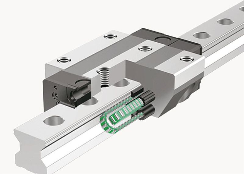 Die Linearführungen mit Rollenkette vom Typ SRG sind sehr steif – aber auch besonders leichtgängig und wartungsarm und werden von Indunorm aus Vorrat geliefert. (Bild: Indunorm)