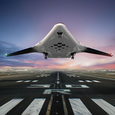 The Natilus Horizon passenger plane during liftoff. (Source: Natilus)
