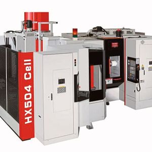 Hommel hat das Cell-Konzepts auf Flexibilität getrimmt, wie es heißt: Mit der Quaser HX 504 Cell könnten nun viele verschiedene Werkstücken in kleinen Stückzahlen bei hoher Wechselrate bearbeitet werden. 
