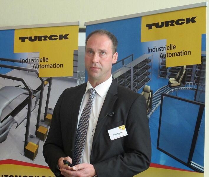 Um Produktschutz drehte es sich auch bei René Steiner, der über die Turck-RFID berichtete. (Bild: Ernhofer / PROCESS)