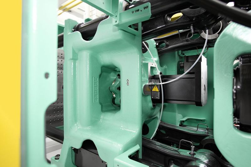 Der Spindasyn-Hohlwellenmotor montiert in einer Anlage. Bild: Arburg (Archiv: Vogel Business Media)