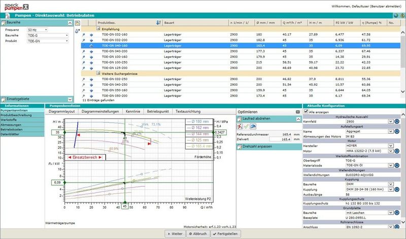 Spaix 5 Pumps ist eine leistungsfähige Anwendung zur computergestützten Auswahl und Konfiguration von Kreiselpumpen.  (VSX)