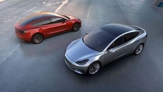 Das Tesla Model 3 hat eine bessere Klimabilanz als eine Mercedes C-Klasse mit Diesel. (Tesla)