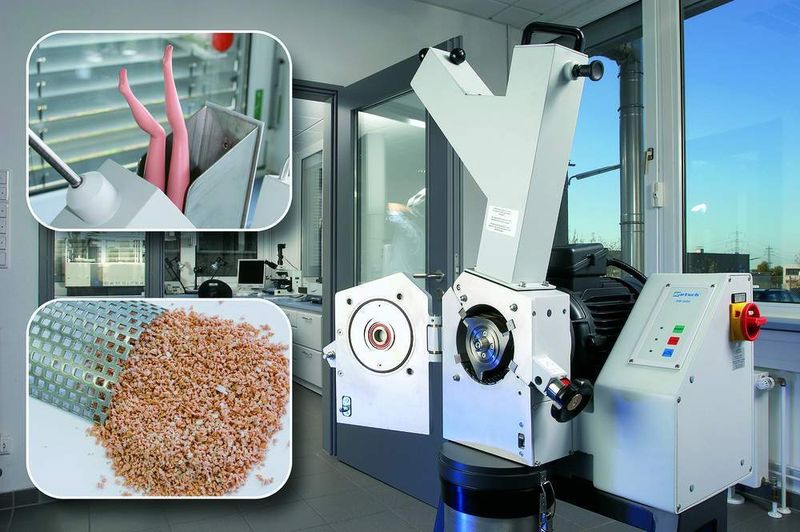 2		Mithilfe der Hochleistungs-Schneidmühle SM 2000 wird der Puppenkörper zunächst auf eine Feinheit von etwa drei bis vier Millimeter vorzerkleinert. (Archiv: Vogel Business Media)