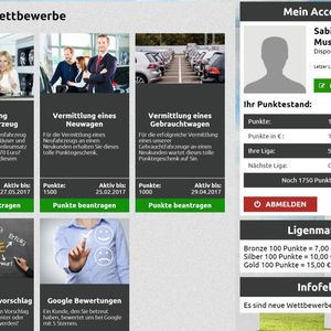 Hier kann der Mitarbeiter die vom Arbeitgeber eingestellten offenen Wettbewerbe einsehen.