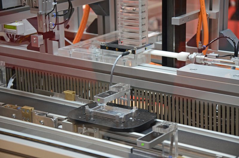 Bild 1: Ein Schritt zu Industrie 4.0: Das Bauteil sendet per RFID seine Daten an die Maschine, damit diese die nächsten Bearbeitungsschritte weiß. (Bild: Stefanie Michel)