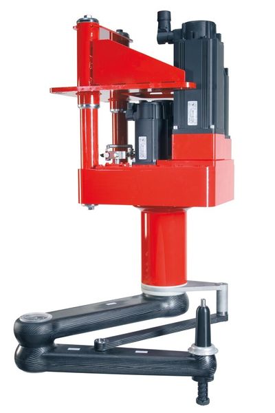 Kann mit 15 g beschleunigen, erreicht 5 m/s und ist doch nur 70 dB laut: Der TLM-F4-Roboter der Schubert GmbH. (Bild: Breco)