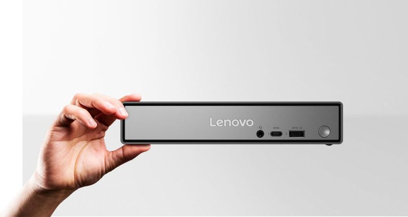 Das kompakte ThinkCentre neo 50q QC wird von einem Snapdragon-X-Plus-Prozessor und einer Adreno-GPU von Qualcomm angetrieben. (Bild: Lenovo)